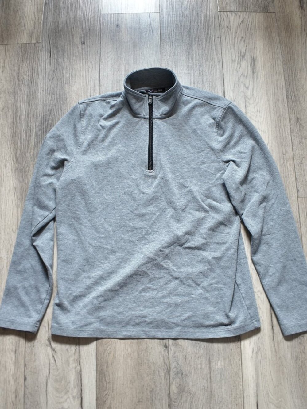 Michael Kors Men's Large 1/4 Zip Pullover Sweatshirt Heather Grey MK Logo
